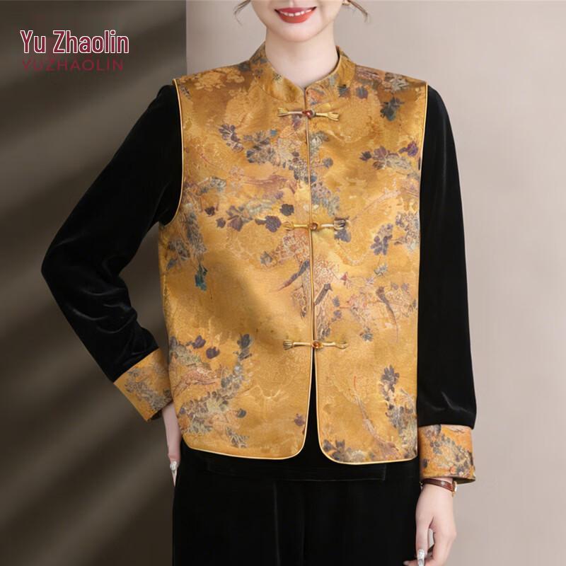 YUZHAOLIN 2026 New Chinese Style Velvet Set for Middle-aged Moms 5XL