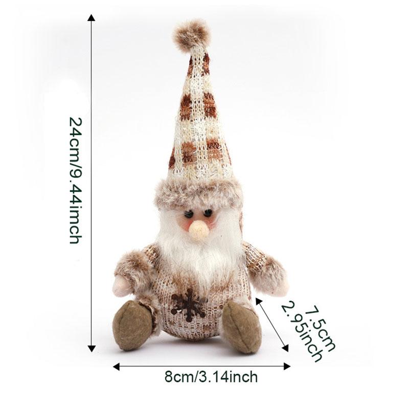 Christmas Snowman Pendant Doll, Christmas Knitted Elk Doll, Window Scene Layout Christmas Tree Decoration, Christmas Ornaments