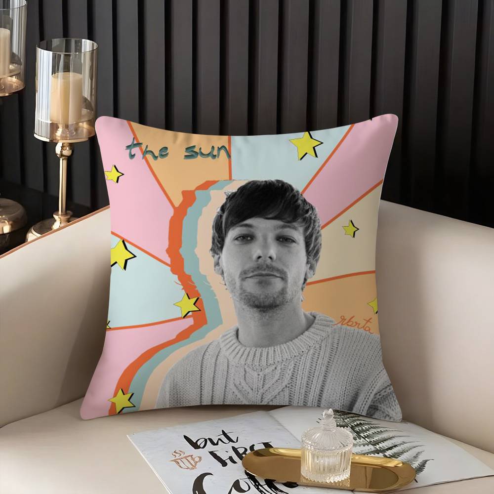 Louis Singer Tomlinsons Pillow Case Home Dorm Chair Back Short Plush Double-sided Printing Office Nap Time Cushion Cover