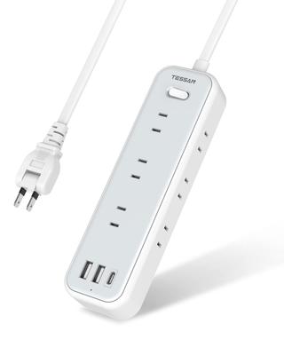 TESSAN 2m Extension Power Strip with and Octopus 9 AC 1 2 Octopus with Group OA Power Cord Cord, USB-C Outlets, Outlets, USB-C, Type-A Outlets,