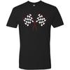 Hot Rod T Shirt Tee Nostalgia Gas Oil Drag Race Racing Flags Winner