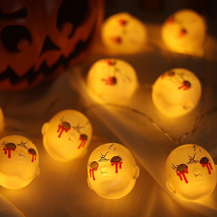 

Top selling LED Halloween decoration pumpkin ghost light string decoration decoration pendant ghost festival decoration 1.5m 10led-usb теплый белый
