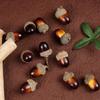 Artificial Nut Decoration Set Brown Textured LDPE Plastic Nut 50 Piece Set for Wreath Projects, Table Styling, Party Scenes Y5GB