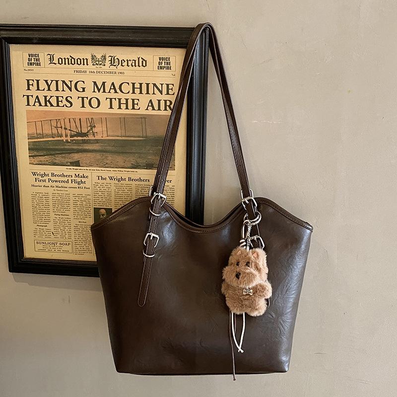 Early Autumn Retro Design Fashionable Tote Bag Fashionable Loose Lazy Feeling Large Capacity Commuting Shoulder Bag Bag
