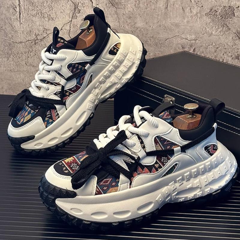 Trendy Dad Shoes, Fashionable and Individual Casual Shoes, Breathable Thick-soled, Versatile Sports Shoes for Men B35
