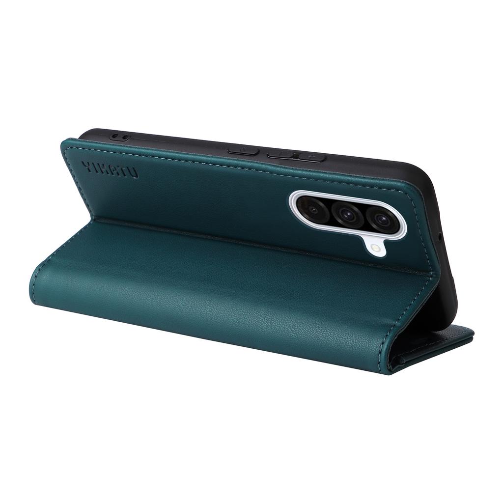 For Samsung Galaxy A56 5G Phone Cases YIKATU Magnetic Closure PU Leather Mobile Cover