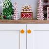 2 Pcs Decorative Knob Covers Fall Leaf Stretch Over Hardware Decorations for Autumn Kitchen Bathroom Home Dressers Decor