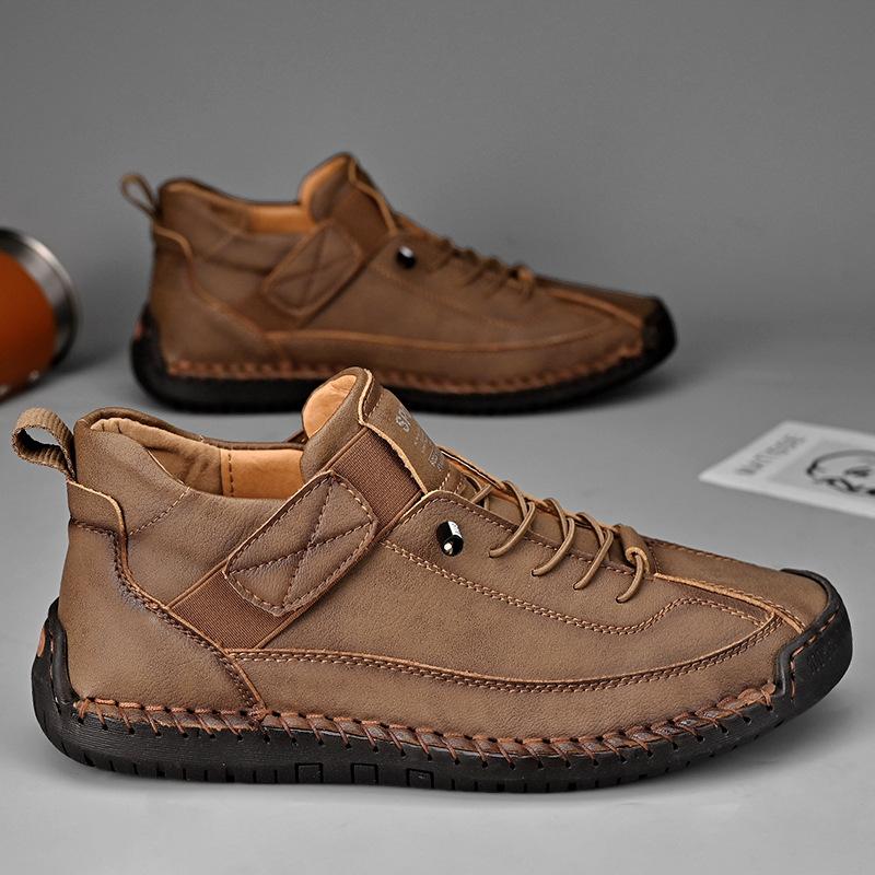 

Большой размер мужские полусапоги Мартин на осень и зиму, уличная повседневная обувь, прошитая мужская обувь 48 хаки