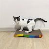 1pc Durable Corrugated Cardboard Cat Scratching Post & Play Mat - Rainbow Colors, Indoor Cat Toy for Play & Claw Maintenance, Cat Interactive Toy