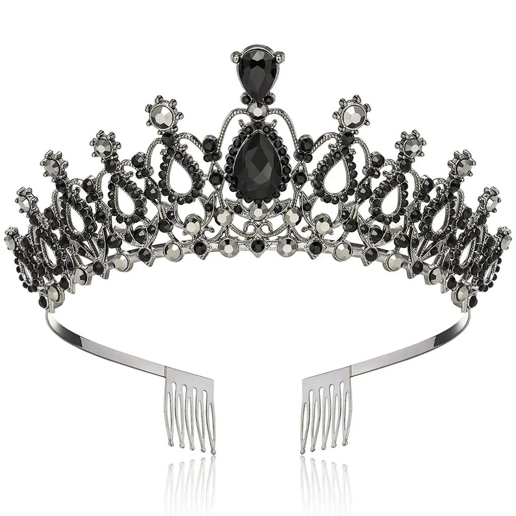 Wedding Hair Accessories Crystal Rhinestone Crowns with Combs Queen Princess Diadems Tiaras Head Jewelry Hot Sale Bridal Girls