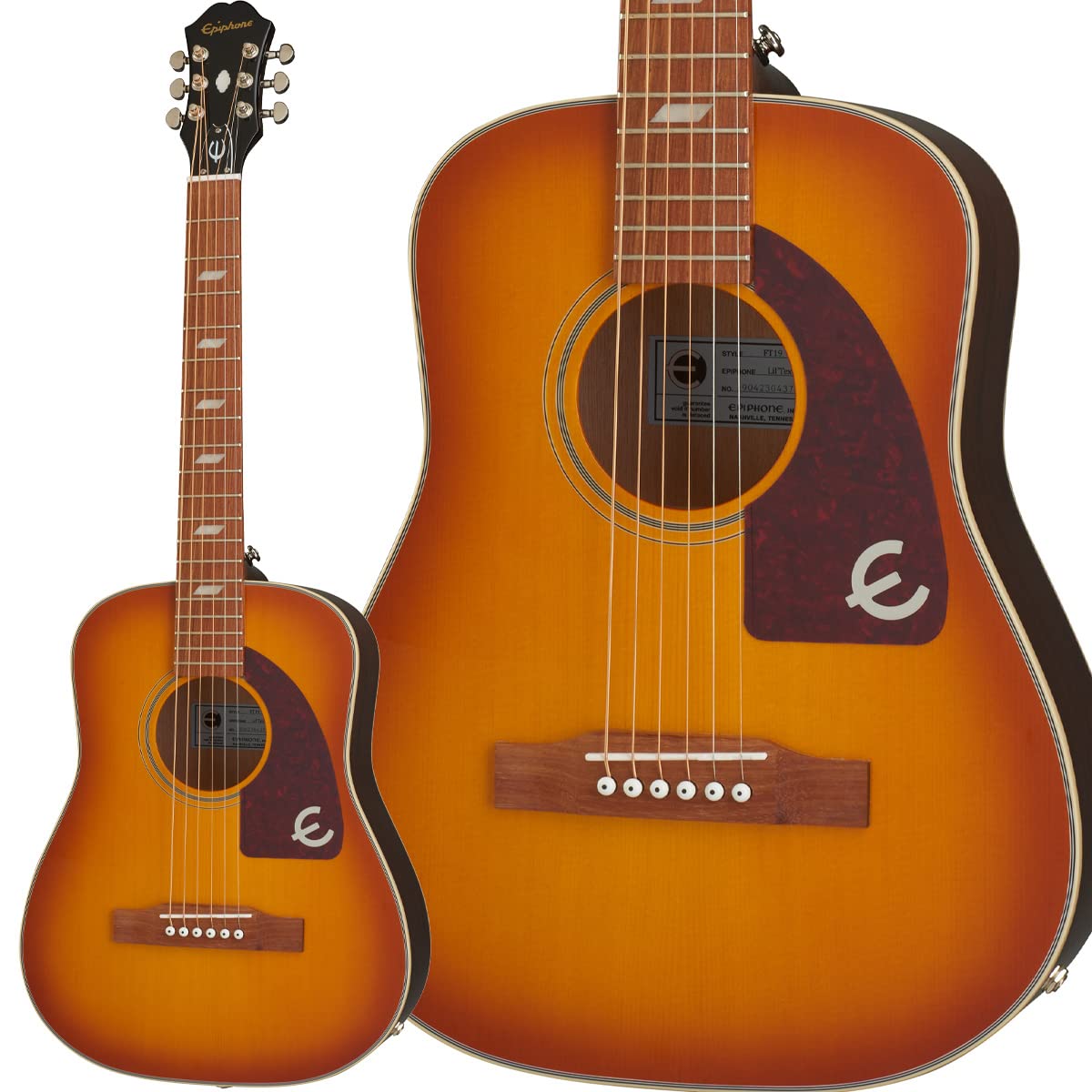 

Epiphone Lil Tex Travel Acoustic Faded Cherry Міні-акустична гітара Електроакустична верхня одинарна пластина Epiphone
