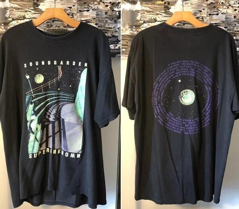 Soundgarden Superunknown Светящаяся в темноте 1994 Черная Унисекс Футболка S-5XL Унисекс Футболка S