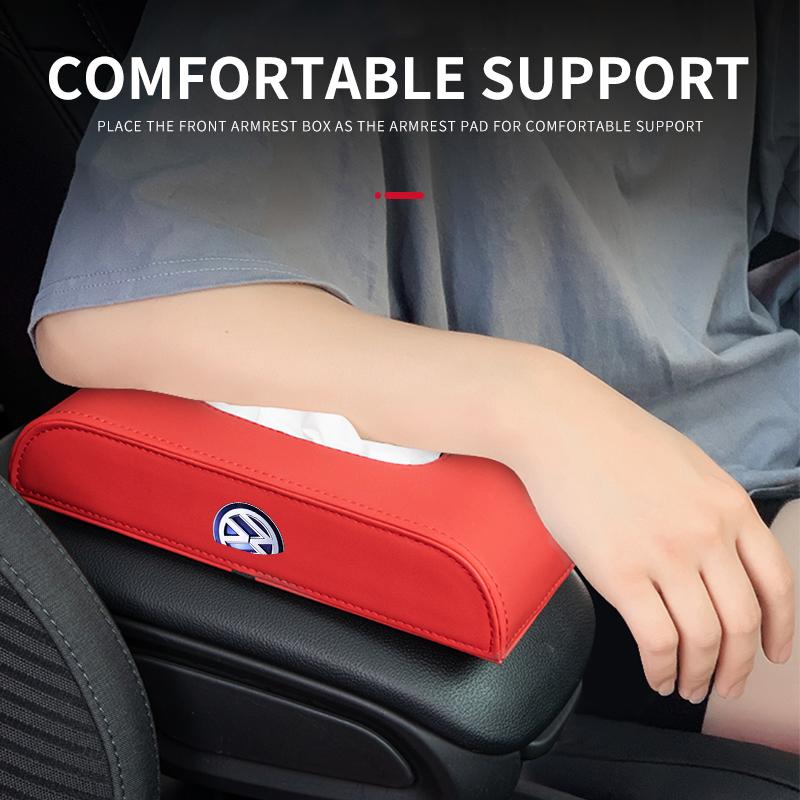 Car Tissue Box Universal Seat Center Console Armrest Box Accessorie For Volkswagen VW Jetta Golf Mk6 Scirocco Polo Touran Tiguan