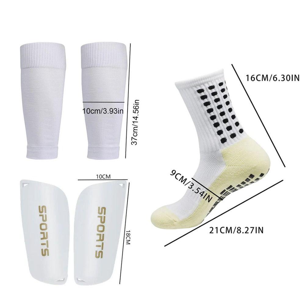 3pcs/set Comfortable Football Shin Pads Lightweight Football Ankle Socks Soccer Shin Guards  Mens