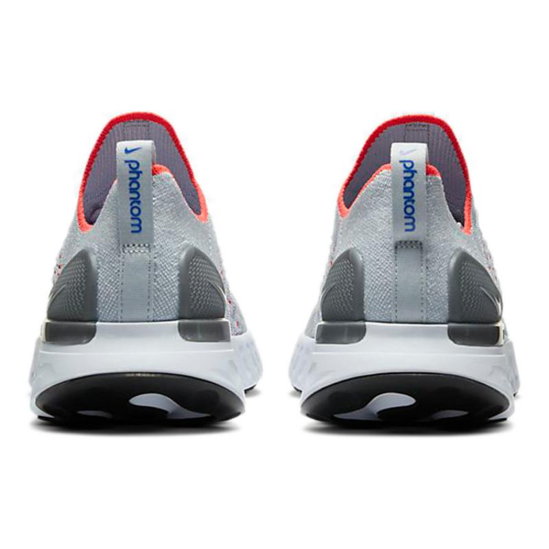 Nike Zapatillas React Phantom Run Flyknit 2 Pure Platinum Flash Crimson CJ0277-007