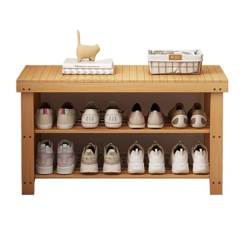 Hallway Shoe Rack Shoe Cabinet Shoe Changing Stool Entrance Doorway Shoe Cabinet Stool Integrated Sitting Home Long Bench Shoe Wearing Stool Style