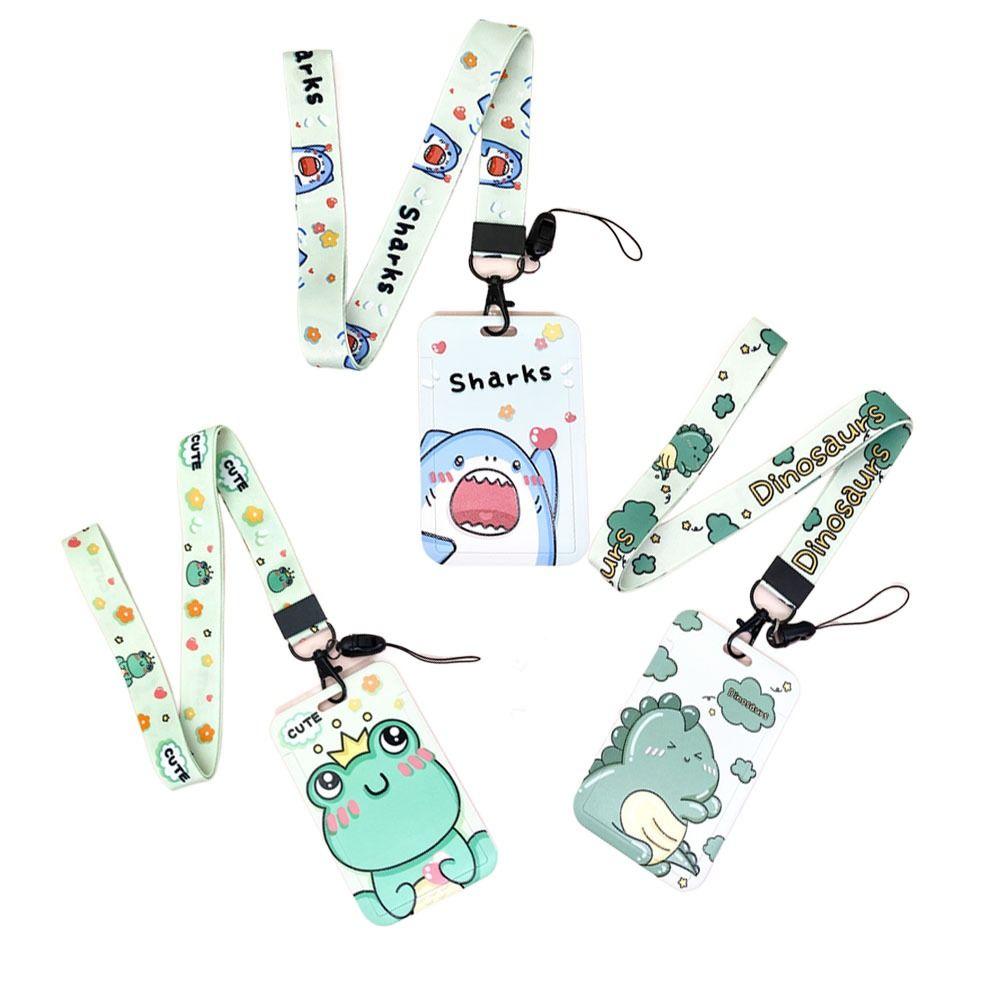 Roztomilý obal na karty dlouhé lanko ochranný obal držáky na ID karty pouzdro na karty studenti