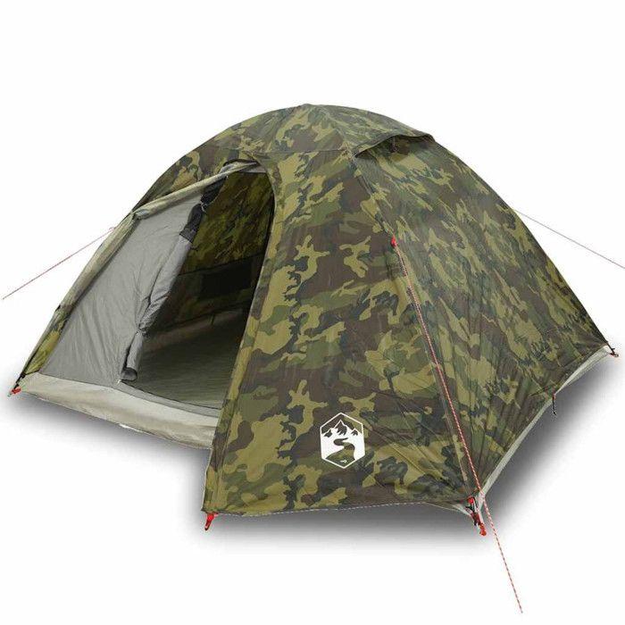 VidaXL Camouflage Waterproof 3 Person Dome Camping Tent, Tent, Camping Shelter, Garden Shelter, Garden Tent, 4009617