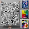 M-Murakami Takashi Art Pop Japonais Fleur Jeté Doux Flanelle Jeté pour Canapé Lit Canapé Chaud Confortable Léger Toutes Saisons