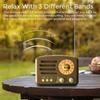 Retro Desktop FM AM Radio Receiver Rechargeable MP3 Stereo Bluetooth Speaker