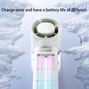 LED Digital Display Small USB Charging Fan Portable Turbo Fan  Women Makeup Tools