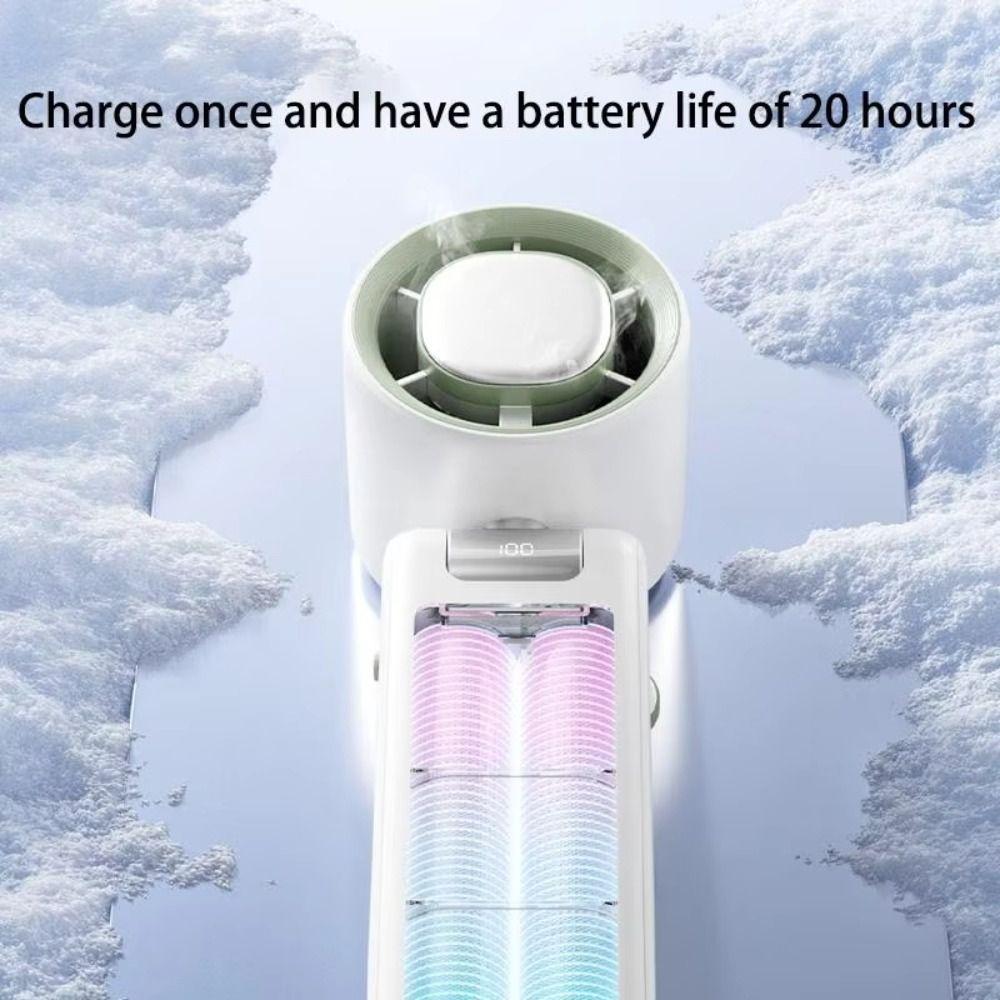 LED Digital Display Small USB Charging Fan Portable Turbo Fan Women Makeup Tools