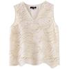 La Chapelle High-End Embroidered Sleeveless Chiffon Top