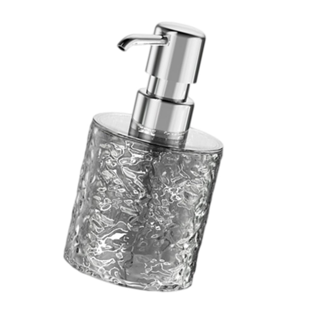 Transparent Hand Soap Press Pump Bottle Liquid Refillable Empty Dispenser Container for Home Office and Fitness Use