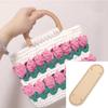 18X8cm Long Bottom For Knitted PU Leather Bag Base High Qualtiy Handbag Bottom With Holes Rivet Crochet Bag Part Accessories