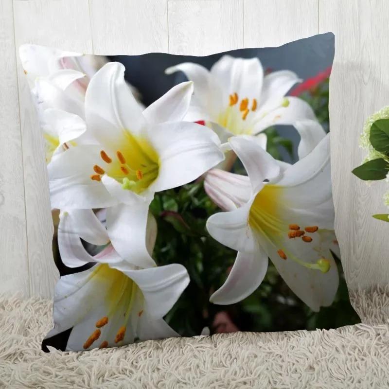Home Decor Floral Printed Throw Pillow Cover Living Room Sofa Cushion Cover Bedroom Room Decorative Pillow Cover 45x45cm
