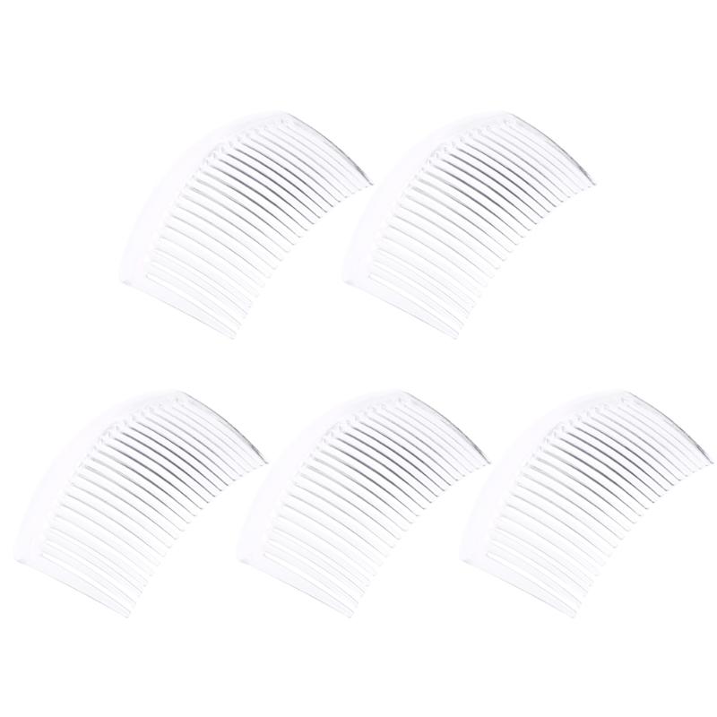 JAVRICK 5Pcs/Set Handmade Comb 23 Tooth Plastic Headwear Hair Accessories Women DIY Clip Hair Jewelry Material Accessories Goods