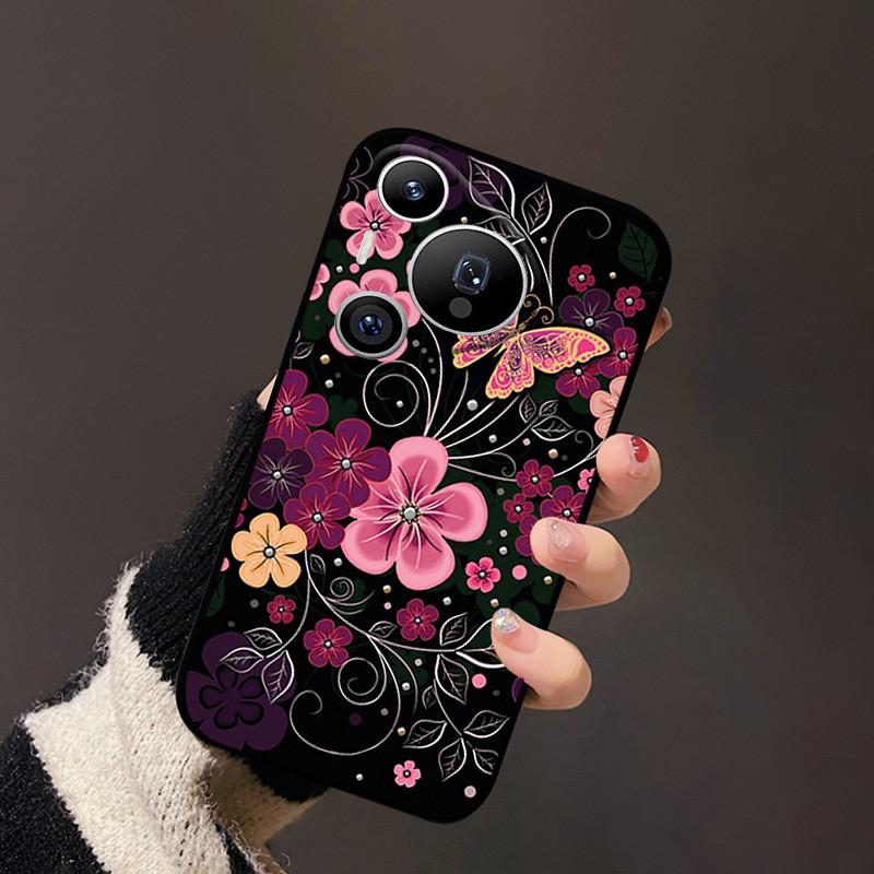 Für Huawei Pura 70 Hülle Schwarz Matt Niedlich Weich Silikon TPU Hüllen für Pura70 Pro Pura 70 Pro+ Plus Ultra Abdeckung Schutz Fundas