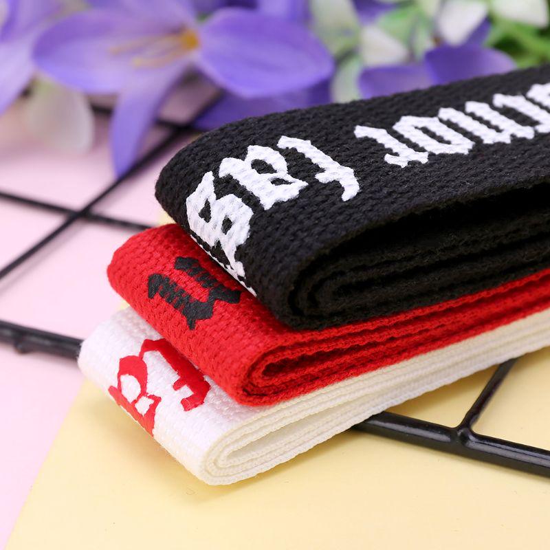 130cm Unisex Nylon Canvas Belts Printing Thai D Ring Double Buckle