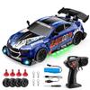 1/24 Remote Control Four-Wheel Drive Drift Sports Car With Led Lights Racing High Speed Vehicle Kids Toys Multiplayer Game Gifts