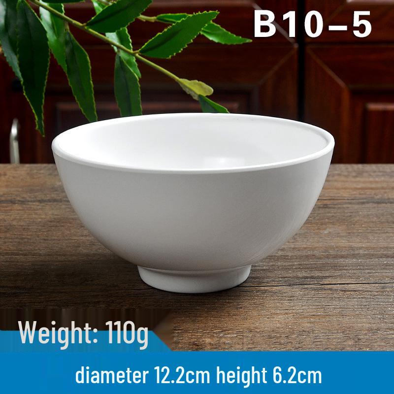 Melamine White Soup Bowl, 4.5-Inch A5 Rice Bowl for Hotel, Canteen, or Fast Food Use