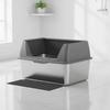 Low-Entry Stainless Steel Litter Box Easy To Clean Cat with Scoop