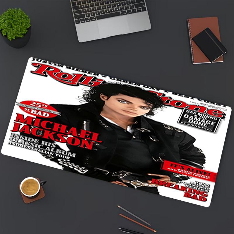 Tappetino per Mouse con Stampa di Michael Jackson, per Tastiera, Pad per Laptop PC per Ufficio, Casa, Decorazione Scrivania, Regalo di Compleanno Perfetto per Giocatori