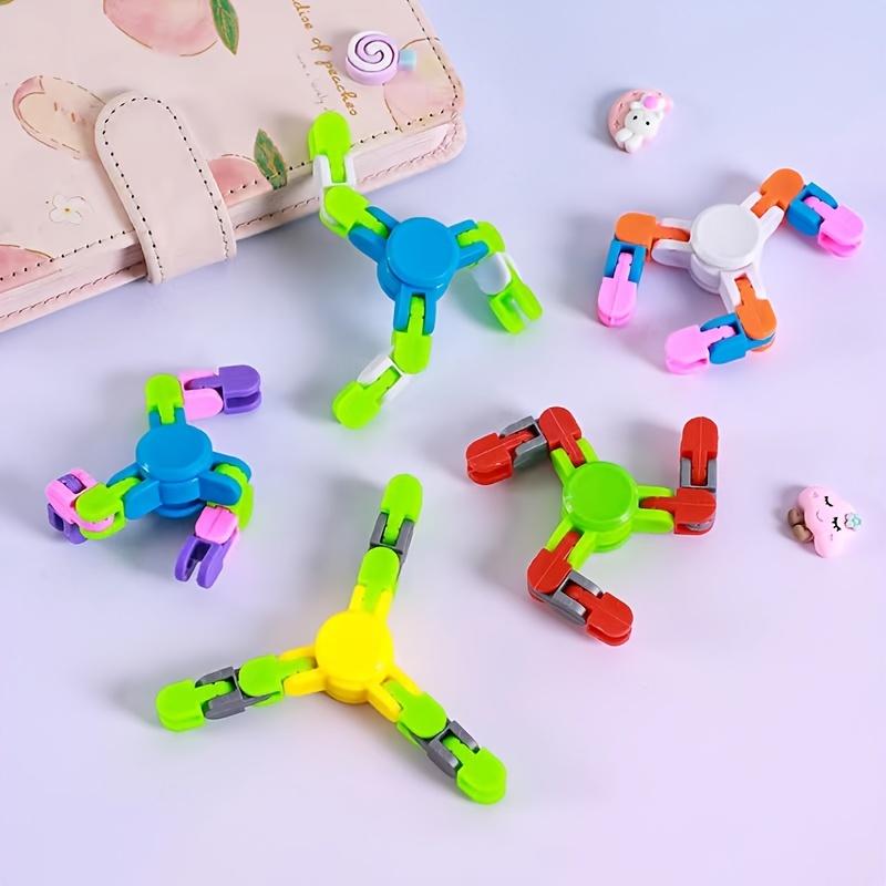 1 buc Varietate Lanț Giroscop Vârf de Deget Giroscop Jocuri Părinte-Copil Lanț de Bicicletă cu Patru Verigi Top Jucărie de Decompresie Spinner pentru Degete Jucărie de Birou