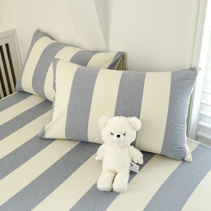 2pcs Pillowcase 100% Cotton Pillow Cover Stripe Style Pillowsham 48x74cm Pillow Case Home Bed Soft Pillowslip Fundas De Almohada