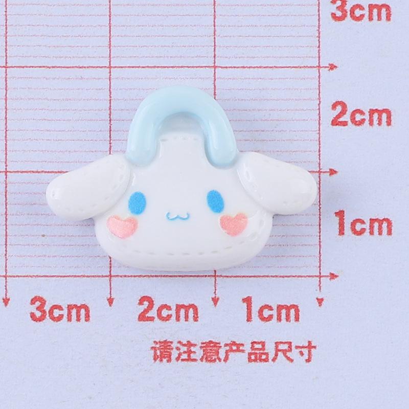 10 Pcs New Mini Kawaii Cartoon Big Eared Dog, Peach Heart Series Resin Scrapbook Diy Miniature Ornament Accessories A27