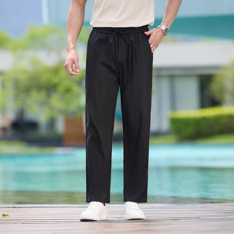 

Новые мужские повседневные брюки простые и универсальные модные летние прямые брюки 38 чёрный