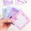 4Pcs Kawaii Cinnamoroll Sticky Note Anime Cartoon Kuromi My Melody Portable Memo Pad Scrapbooking Office School Supplies Gifts