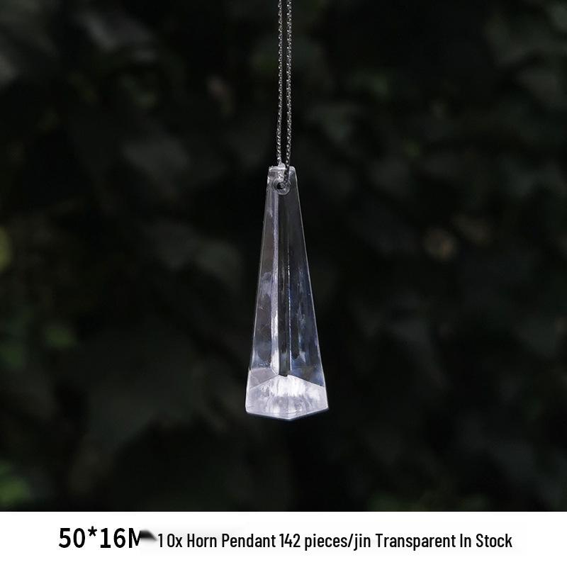 DIY Acrylic Beaded Jewelry Accessories: Transparent Cone Pendant for Door, Window, or Bead Curtains