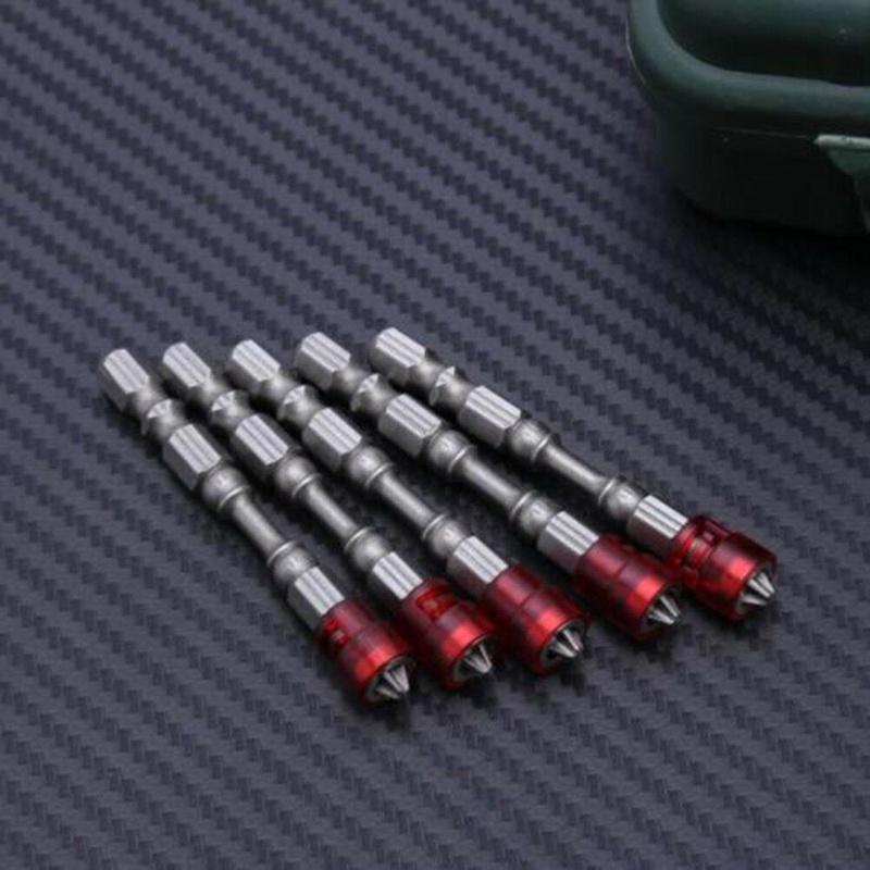 Durable 5pcs 65mm 1/4" Hex Shank Ph2 Single Head Magnetic Screwdriver Bits For Long Lasting Use