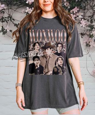 Wonwoo Retro Graphic Tee, Vintage K-Pop Inspired Apparel