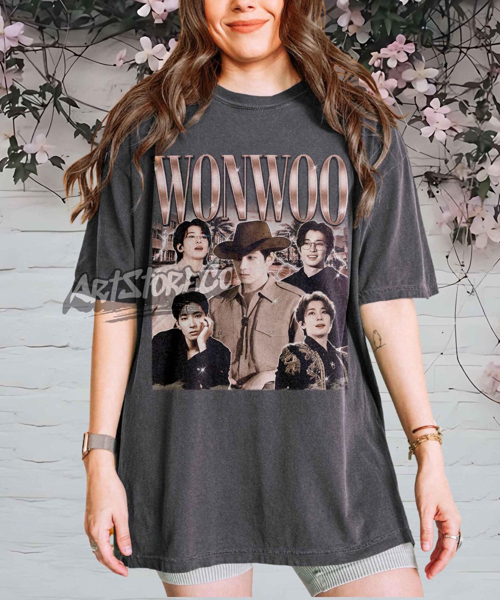 Wonwoo Retro Graphic Tee, Vintage K-Pop Inspired Apparel 4XL