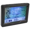 Wetteruhr mit Temperatur- und Feuchtigkeitsmonitor Wetteranzeige Wecker mit Wetter