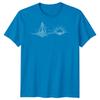 Segelboot Sonnenuntergang Segeln Reise Unisex T-Shirt Ozean Linienkunst