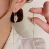 Korean Chic Zircon Wheat Earrings - Elegant, Unique Design