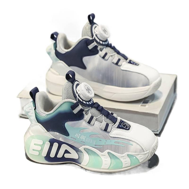 Boys Shoes Basketball Shoes 2025 Spring and Summer New Primary School Children Button Sports Shoes Girls Middle School Children Running Shoes